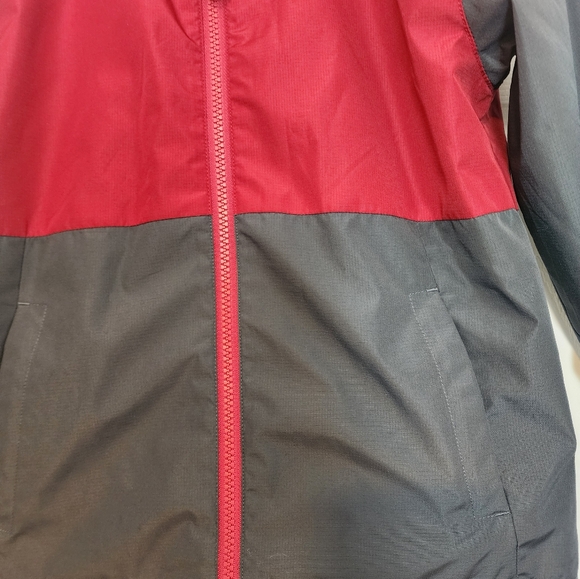 Eddie Bauer Red & Gray Zipper Hoddie Boys Windbreaker Size S 7/8 - Picture 4 of 7